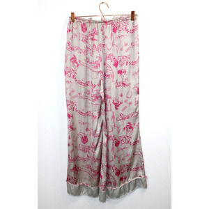 INTIMATELY by FREE PEOPLE Rodeo Lounge Pants Size XS Satin Wide Leg Oversized